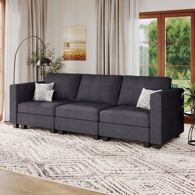 Belffin Corduroy Loveseat, Luxury Modular Love Seat with Storage, Modern Couch for Living Room