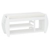 NicBex Modern 42" Storage Bench with Curved Side Panels and Open Shelves for Entryway and Living Room - 4 of 4