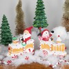 Northlight Santa and Snowman on Gingerbread Train Car Christmas Figurines - 6.75" - Set of 2 - 2 of 4