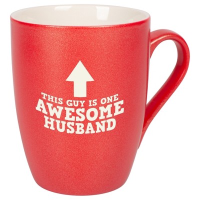 Elanze Designs This Guy Is One Awesome Husband Crimson Red 10 ounce New Bone China Coffee Cup Mug