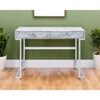 HomeRoots 42" White Writing Desk With Two Drawers - 2 of 4