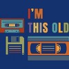 Women's Design By Humans I'm this old - Old data storage media By DsgnCraft Racerback Tank Top - 2 of 3