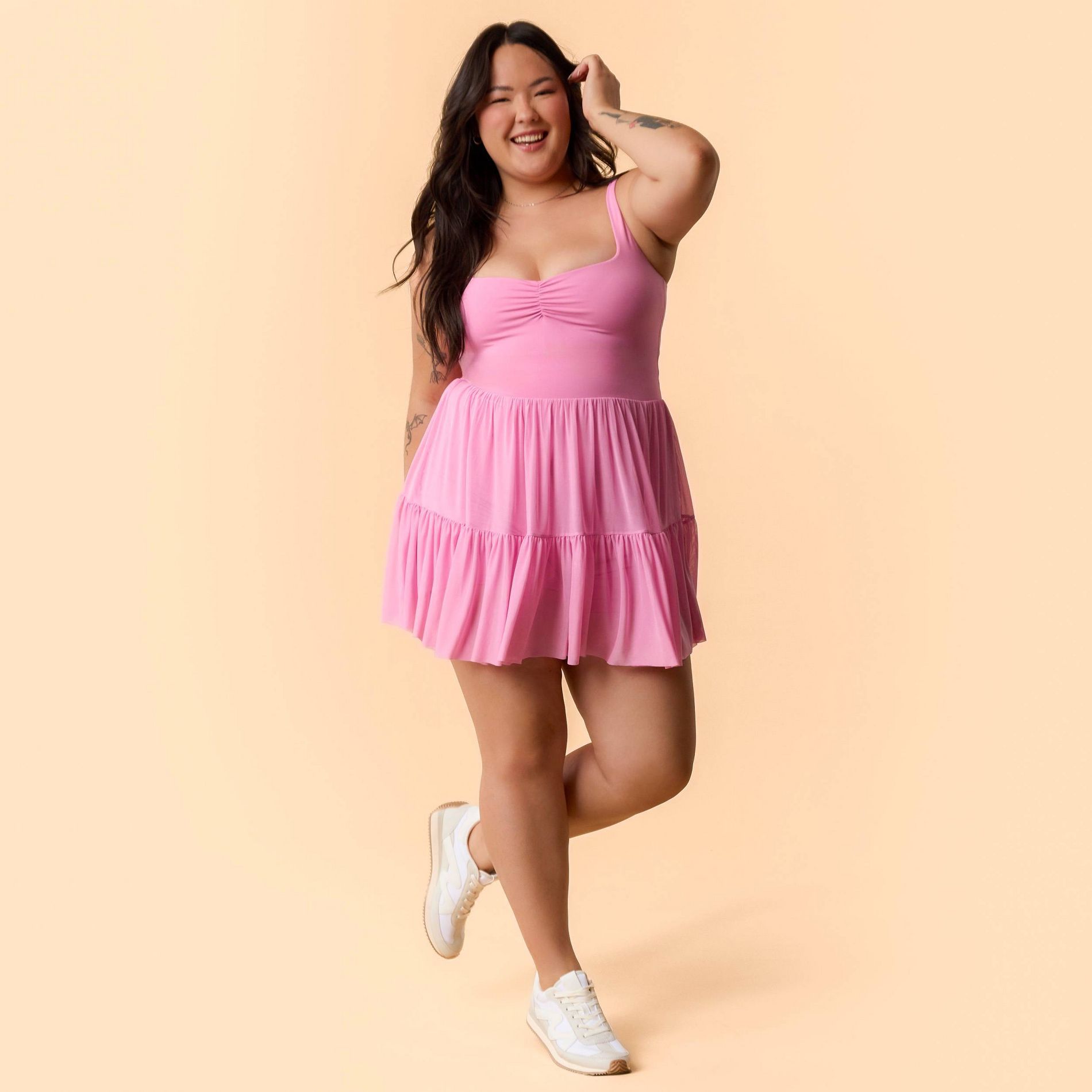 Blogilates Women's Sweetheart Ballerina Dress - Pink 1X