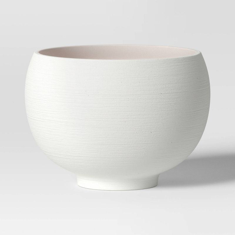 Large Ceramic Textured Planter White - Threshold&#8482;, 1 of 5