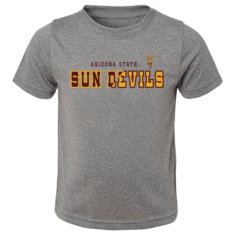 NCAA Arizona State Sun Devils Boys&#39; Heather Gray Poly T-Shirt, 1 of 2