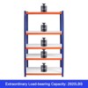 SEVOBAL Utility Storage Shelves Heavy Duty 5 Tier Metal Shelving Unit Vividly Ample Garage Home Organization Home, Blue Orange, 71"*35.4"*15.7" - 4 of 4
