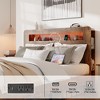NicBex Full/Queen/King Vintage Bed Frame with Storage LED Light Headboard,Modern Platform Bed for Bedroom,No Box Spring Needed - 3 of 4