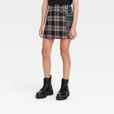 Girls' Mixed Plaid Skirt - art class™