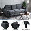 Modern L-Shaped Sectional Sofa Set w/ Plush Flannelette Fabric, Sturdy Hardwood Frame & Supportive Memory Foam Cushions - 3 of 4
