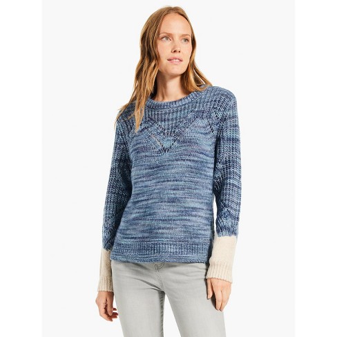 NIC + ZOE Women's Winter Warmth Sweater - Blue Multi, M