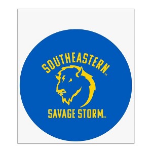 Southeastern Oklahoma State University Savage Storm Logo Automotive Car Window Locker Circle Bumper Sticker - 1 of 4