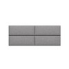 Jaxx Panelist Modern Padded Headboard – Set of 4 Wall Mounted Panels - Queen, Mouse Grey Microvelvet - 2 of 4