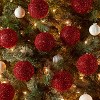 9pc Tinsel Ball Christmas Tree Ornament Set - Wondershop™ - 2 of 3