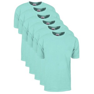 6 Pack Shaka Wear Men's Max Heavyweight Short Sleeve Crew Neck T-Shirt - 1 of 4