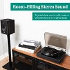 Electrohome Montrose Record Player Stereo System with 4" Bluetooth Powered Bookshelf Speakers, Vinyl-to-MP3 Recording - 2 of 4