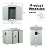 NicBex Outdoor Storage Shed with Lockable Doors and Window for Backyard Garden,Patio,White - 3 of 4