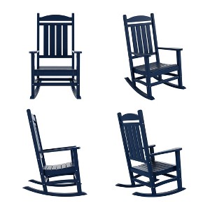 WestinTrends All-Weather Outdoor Patio Poly Classic Porch Rocking Chair (Set of 4) - 1 of 2
