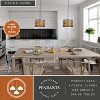 VAXCEL Norwood 1L Gray Industrial Woven Wood Drum Pendant Hanging Ceiling Light - 2 of 4