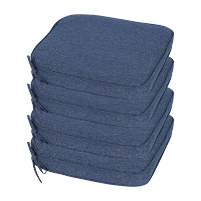 Aoodor Outdoor Dining Chair Cushions Set of 4, Waterproof Patio Furniture Seat Cushions, Outdoor Chair Pads with Ties