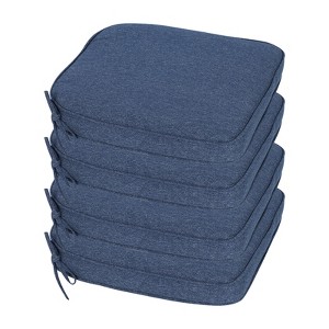 Aoodor Outdoor Dining Chair Cushions Set of 4, Waterproof Patio Furniture Seat Cushions, Outdoor Chair Pads with Ties - 1 of 4