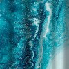 LunaLulinlk Waterproof Watercolor Marble 30% Recycled PEVA Shower Curtain and Hooks - 2 of 4