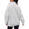 BLUEMING Womens Sweatshirts Half Zip Oversized Pullover Sweatshirts Mock Neck Hoodies Front Pocket Sweatshirts - 2 of 3