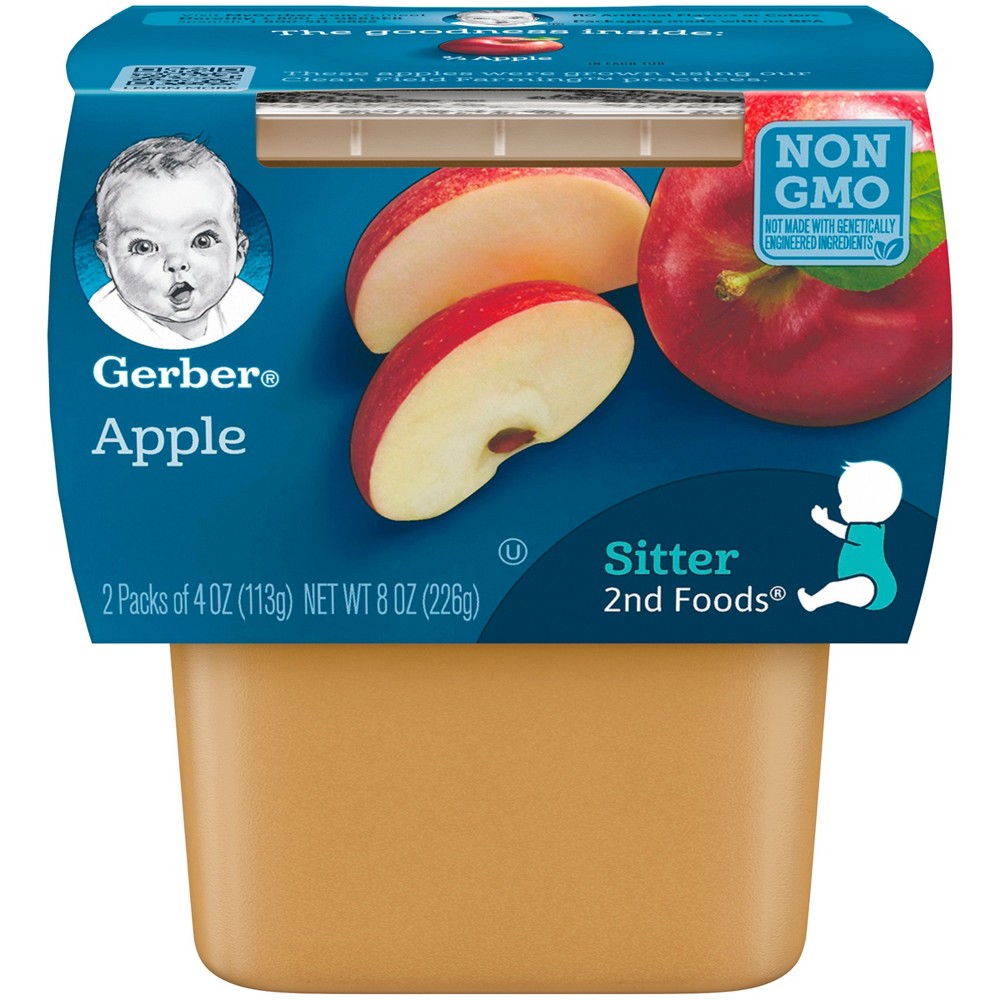 UPC 015000073312 - Gerber 2nd Food Apples 3.5 oz 2 ct | upcitemdb.com