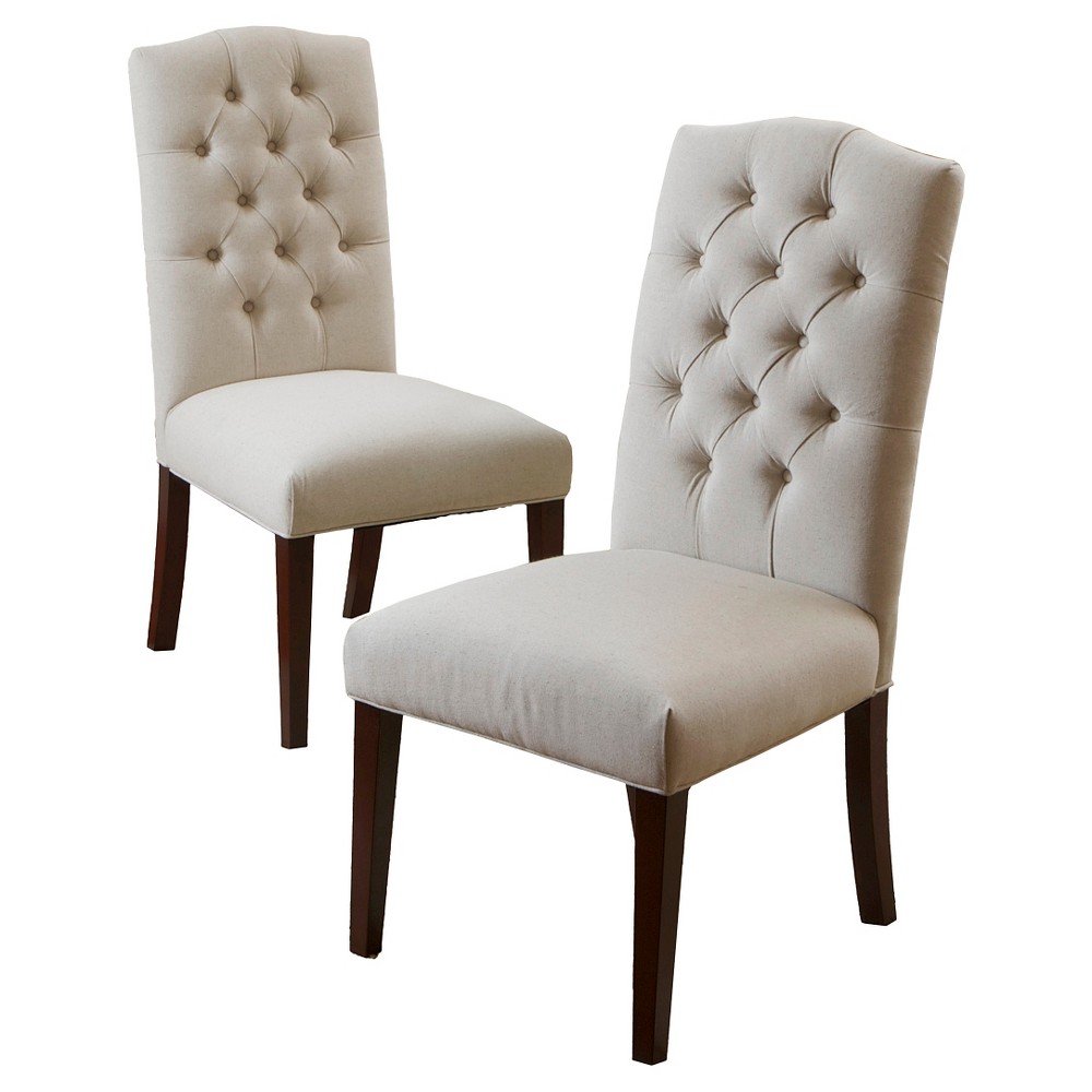 Photos - Chair Set of 2 Crown Top Dining  Off-White - Christopher Knight Home