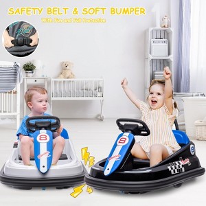 Bumper Car for Toddlers, 6V Electric Ride On Toys for Kids, 1.9 MPH Max Speed, Steering Wheel, 360 Degree Spin, 2-Speeds, Lights, Music & Horn - 1 of 4