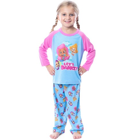 Nickelodeon Toddler Girls Bubble Guppies Let s Dance Sleep Pajama Set Turquoise Target