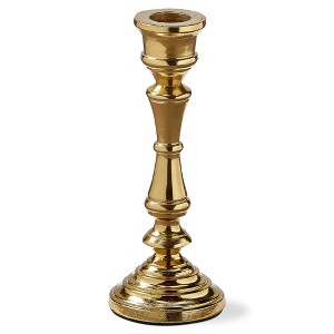 tagltd Vanessa Gold Aluminum Taper Candle Holder Candlestick Small, 2.5L x 2.5W x7.0H - 1 of 2