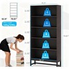 Gulches 0.8" 5-Tier Bookshelf, Large Storage Organizer Shelves for Bedroom Display - 2 of 4