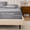 260 Thread Count Organic Cotton Percale Fitted Sheet by Bare Home - 3 of 4