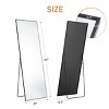 Rect Mirror Full Length,Floor Mirror With Stand, Aluminum Alloy Full Body Mirror, Standing Hanging Or Leaning Against Wall -The Pop Home - 4 of 4