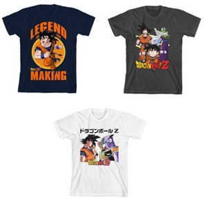Dragon Ball Z Character Art 3-Pack Crew Neck Short Sleeve Youth Boy's T-shirt Set - 1 of 4