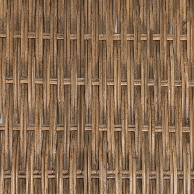 Natural Hand-Woven Rattan Rectangular Tray with Iron Frame