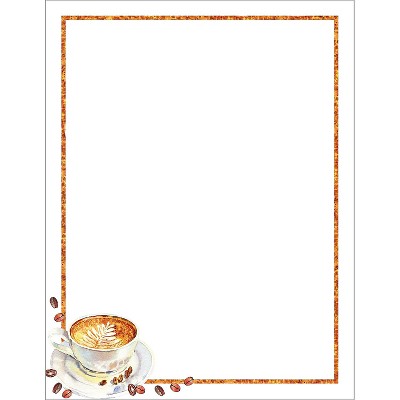 Great Papers Latte Coffee Beans Everyday Letterhead Multicolored 50 Sheets/Pack (2025009)