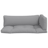 vidaXL Pallet Cushion Set of 3 Grey 100% polyester Large - 4 of 4