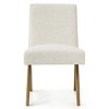 Set of 2 Modern Upholstered Dining Chairs, Armless Accent Side Chairs with Angled Wood Legs for Kitchen, Dining Room or Living Room - Panipeachy - 3 of 4