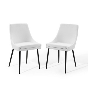 Modway Viscount Upholstered Fabric Dining Chairs - Set of 2 - 1 of 4