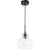 Elegant Lighting Pierce 1 light Black and Clear seeded glass pendant - 4 of 4