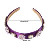 Unique Bargains Women's Bling Vintage Flowers Rhinestone Satin Wide Edge Headband 5.12"x1.18" 1pc - 4 of 4