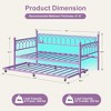 Twin Size Daybed, Metal Frame with Trundle, Sofa Bed for Small Spaces, Guest Room - 2 of 4