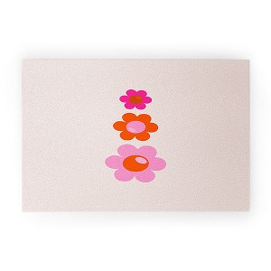 Daily Regina Designs Les Fleurs 01 Abstract Retro 30" x 20" Welcome Mat - Society6 - 1 of 3