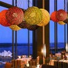 Rattan Pendant Light Shade - 15cm Woven Boho Lampshade for Ceiling, Bedroom, Kitchen, Hallway Retro Decor - 2 of 3