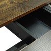 Kumasinova 55.11"-70.86" Extendable Dining Table,Rectangular Kitchen Table with Storage Box & Iron Legs,Dining Room Table for Living Rom,Office - 3 of 4