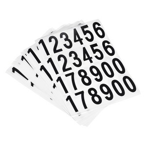 Unique Bargains Office Home Warehouse Self-Adhesive Mailbox Number Sticker 10 Sheet - 1 of 4