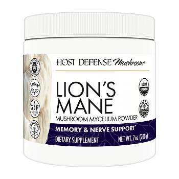 Host Defense Lion's Mane Powder, Mushroom Supplement, Plain