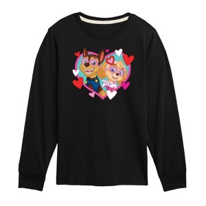 Boys' - Paw Patrol - Chase Sky Hearts Long Sleeve Graphic T-Shirt - 1 of 4