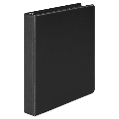 UNIVERSAL Economy Round Ring View Binder 1" Capacity Black 20961